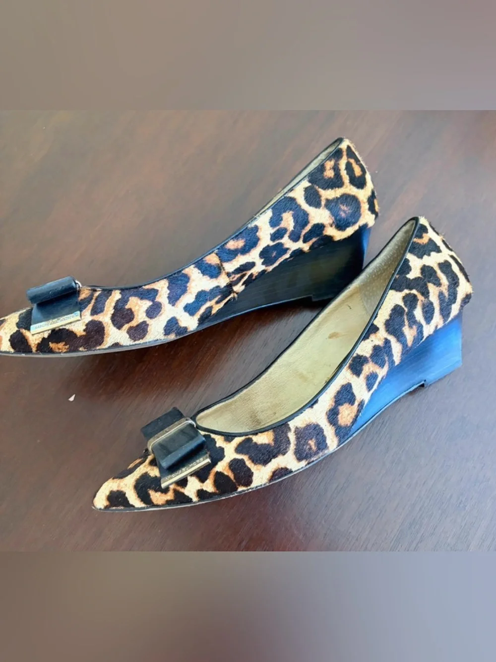 Michael Kors Leopard Print Bow Flats Size 6.5